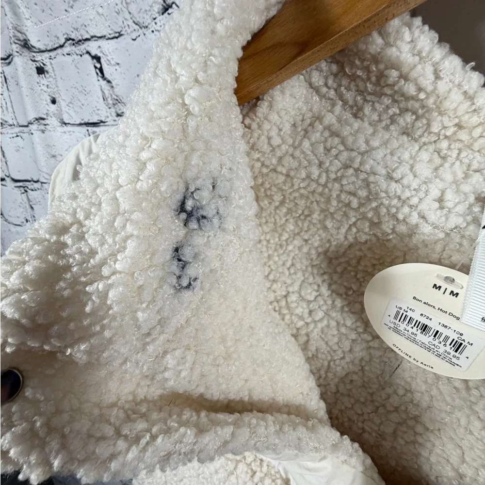 Aerie Offleash Cream Sherpa Jacket